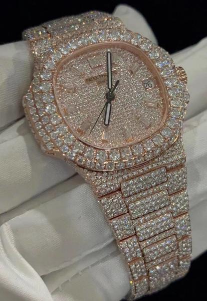 Buy cheap Steel Body Full Iced Out Moissanite Diamond Watch Wrist Watch Handmade from wholesalers