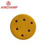 Buy cheap Yellow Aluminum Oxide Hook And Loop Sandpaper 5 Inch 125mm 8 Holes from wholesalers