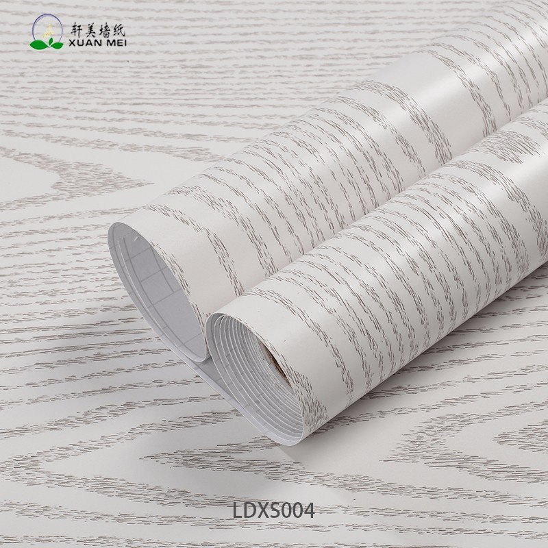 Self-Adhesive High Glossy Wood Grain Film PVC Decorative Film for Furniture Renovation