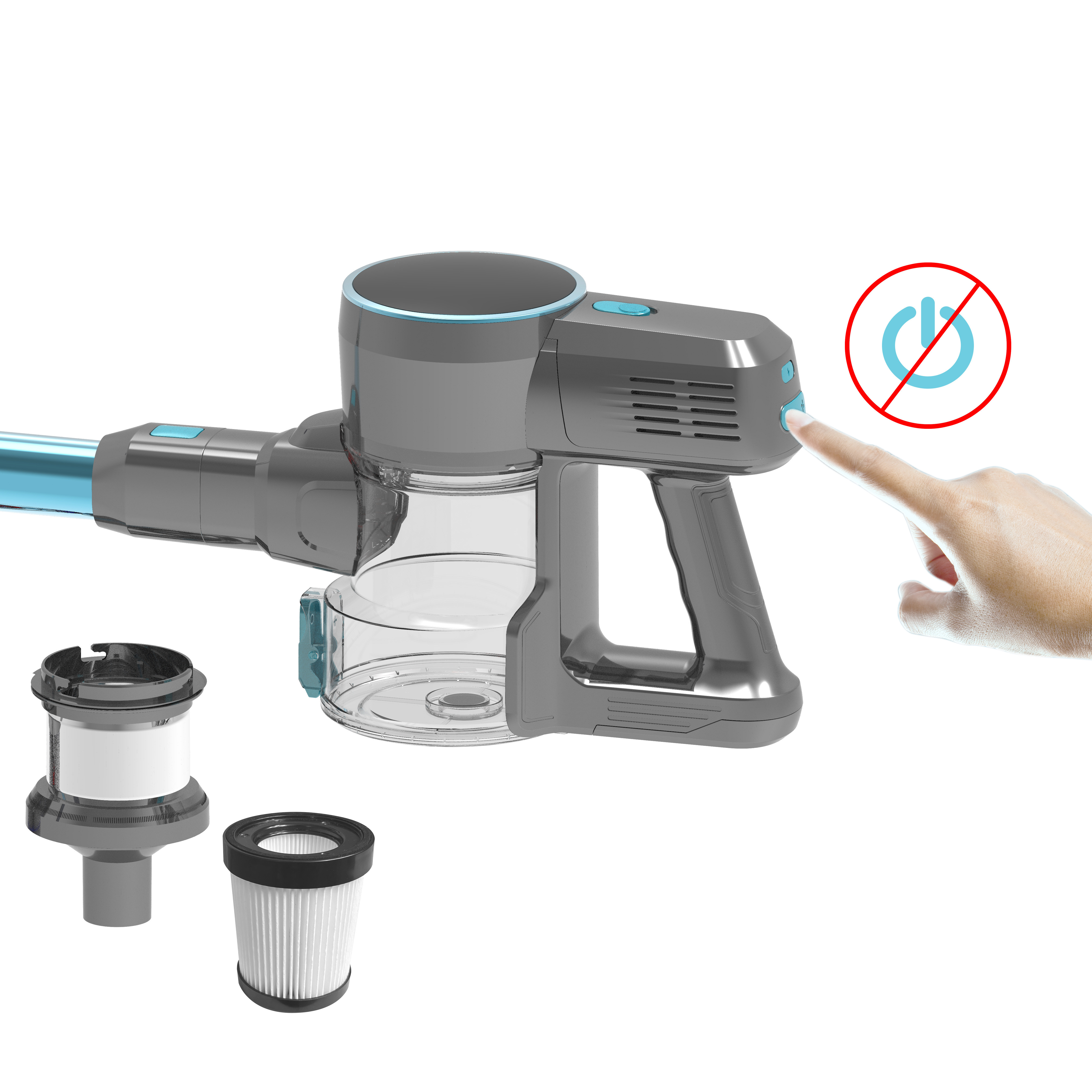 Handheld Cordless Vacuum Cleaner Powerful Suction 2 In 1 Cordless For Hard Floor
