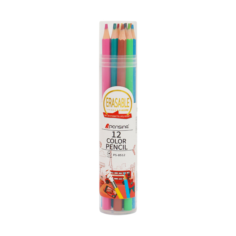 Customized Logo Personalized Cute Hexagonal Boxes Wood Coloring Pencils for Promotion