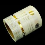 Gold Foil Hot Stamp Label Printing Self Adhesive Transparent Packaging Label