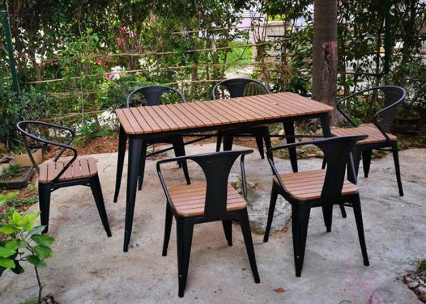 Buy cheap Simple Modern Solid Wooden Outdoor Furniture Balcony Table Chair Set For Leisure Cafe Bar from wholesalers