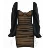 Buy cheap Low Quantity Clothing Manufacturer Womens Casual Dresses Long Sleeves Backless With Structure Dress from wholesalers