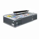 Plug In Supermarket Island Freezer Commercial Display Chest Freezer Supermarket
