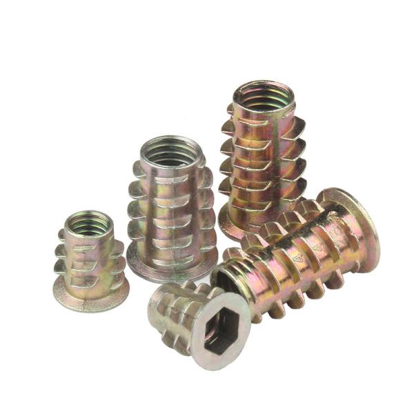 M4 M5 M6 M8 M10 100pcs For Hexagon Thread Nut Furniture Wood Insert Nut Color Zinc Plated Furniture Nuts