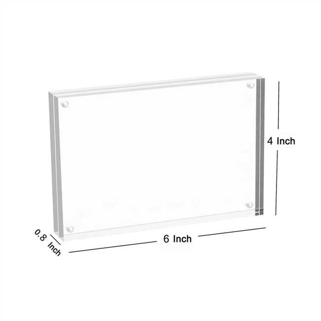 Waterproof Custom Acrylic Fabrication Clear Acrylic Magnetic Photo Frame