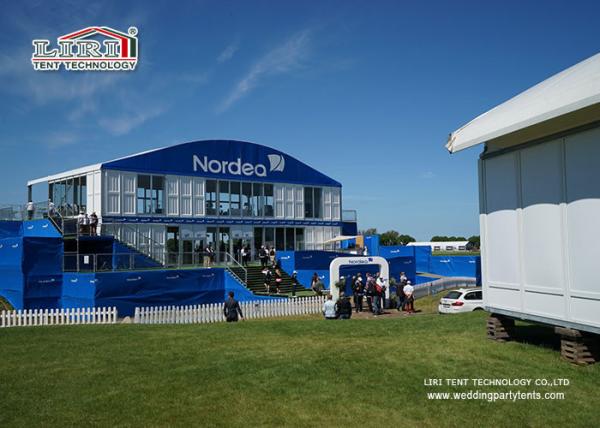 Buy cheap Industrial White Two Storey Tent Double Decker With Tempering Glass from wholesalers