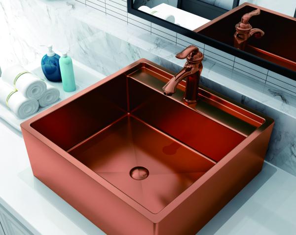 Buy cheap Rose Gold Black 316 Stainless Steel Sink For Bathroom Nano Oil Resistance from wholesalers