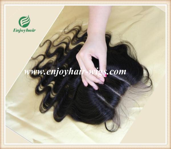 Buy cheap Lace top closure 4''x4'' ,brazilian virgin hair natural color body wave 10''-24''length from wholesalers