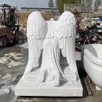 Marble Life Size Weeping Angel Statues Tombstone Monuments Cemetery Headstone