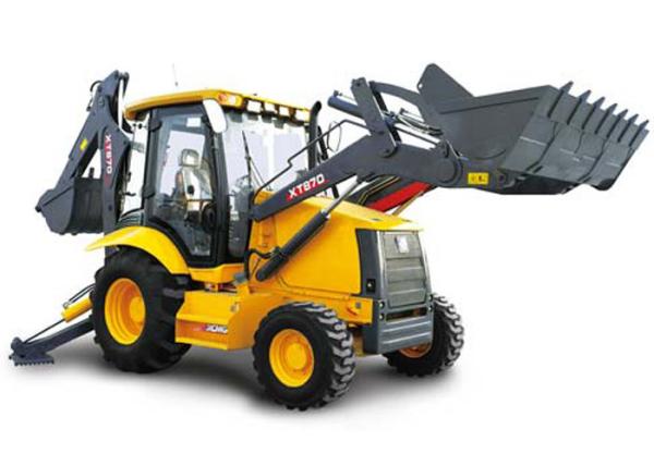 Construction Project Big Compact Tractor Loader Backhoe 21 Mpa Max Systemic