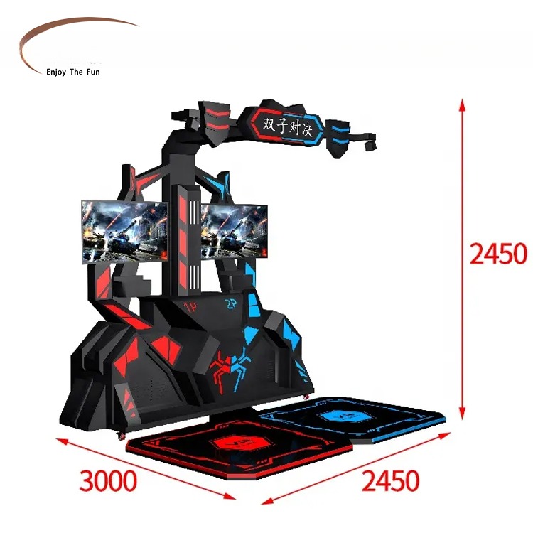 Two Players Virtual Reality Shooting Game Machine 9D Arena Multiplayer VR Shooting