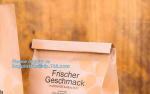 Beautiful printing Food grade package bread takeout Brown Kraft Paper Bag for