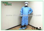 Blood Proof Blue Disposable Dental Gowns/Tyvek Protective Clothing with knitted