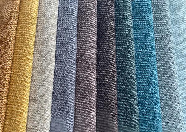 Buy cheap Modern style knitted brushed upholstery linen print fabric for sofa 100% polyester from wholesalers