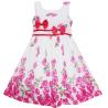 Buy cheap Kid Girls Dress Rose Flower Double Bow Tie Party Sundress Summer Children'S Clothing from wholesalers