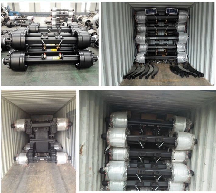 3 Axle Replacement Semi Trailer Axles 420X220MM Heat Treatment ISO90001
