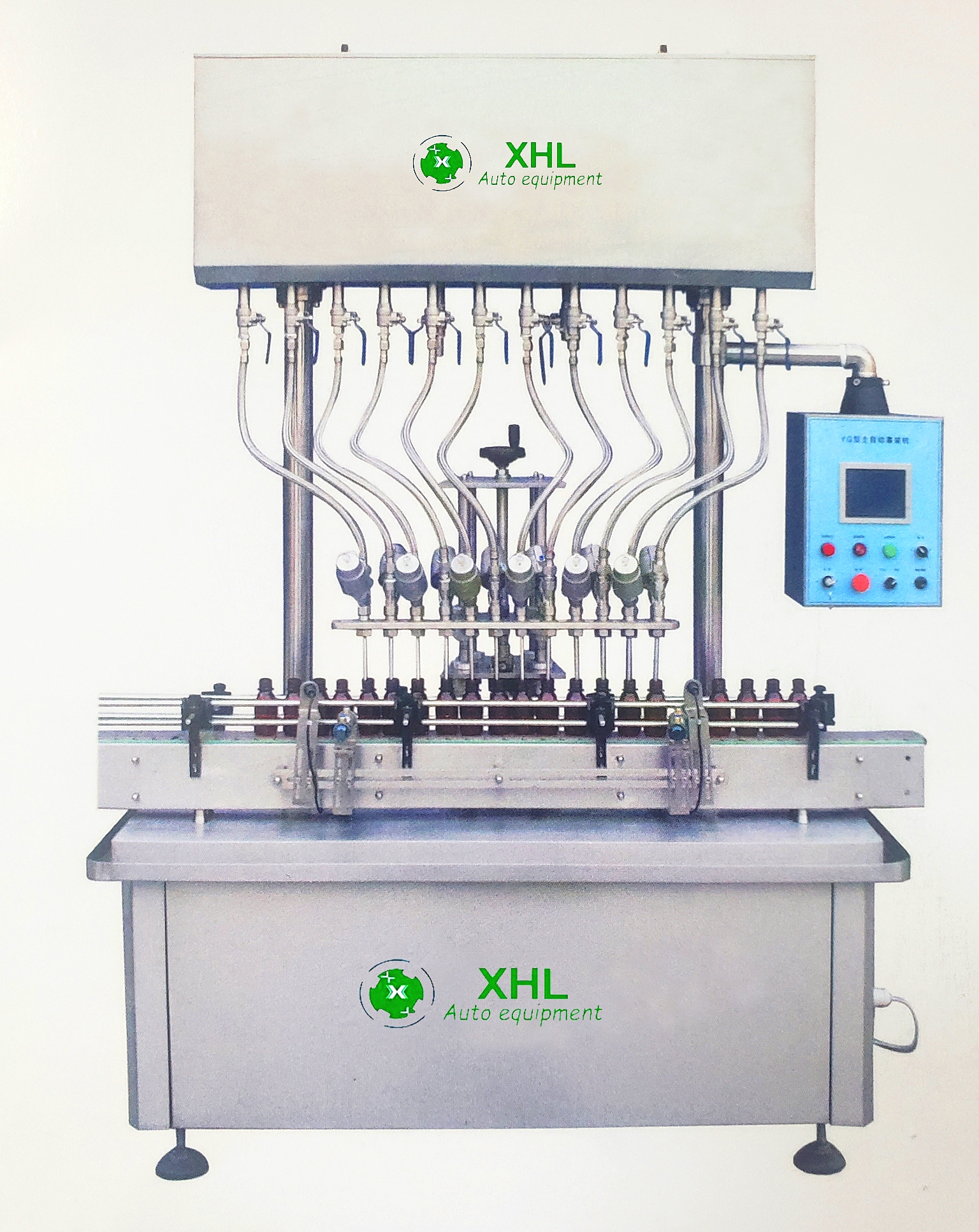 RoHS 2400BPH Semi Automatic Bottle Filling Machine