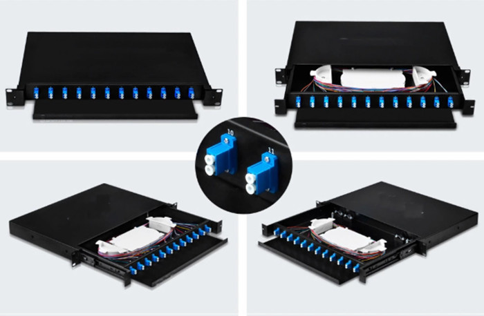 SC Adapter Wall Mount 2U 48 Port Fiber Optic Patch Panel