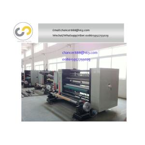 Horizontal jumbo roll cutting machine, slitting and rewinding machine for bopp