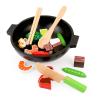 Buy cheap Vegetable Hot Pot Wok Wooden Miniature Kitchen Set Children'S Educational from wholesalers