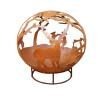 Buy cheap corten Steel Sphere Outdoor Wood Fire Pit garden laser cut fire ball from wholesalers
