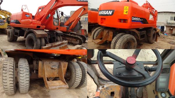 Buy cheap Used Doosan Excavator 150W-7 ,Hydraulic Excavator with Red Color from wholesalers