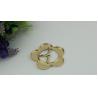 Buy cheap Design simple 32 mm light gold large flower belt buckle pin buckle bag cover head decoration for clothing hardware from wholesalers