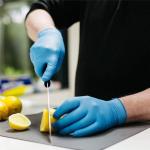 Blue Color Disposable Medical Latex Surgical Gloves Protection Nitryl Nitrile
