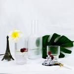 Vertical Strips Lead Free Crystal Drinking Glasses Water Carafe Set With Tumbler