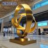Buy cheap Large indoor hotel lobby Pop Art golden stainless steel statue from wholesalers