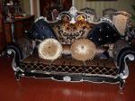European-style luxury living room sofa coffee table French solid wood carved