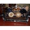 Buy cheap European-style luxury living room sofa coffee table French solid wood carved fabric sofa from wholesalers