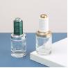 Buy cheap Custom Logo Green Clear Gold 30ml Glass Serum Bottle White Dropper Bottle from wholesalers