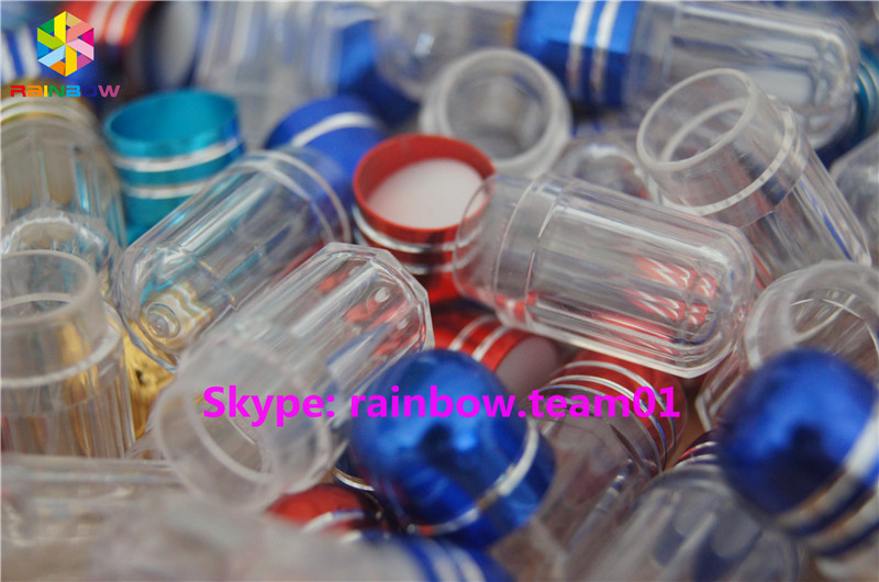 Plastic container hexagonal shape capsule bottle with aluminum foil cap for single capsule pakcaging/single capsule pack