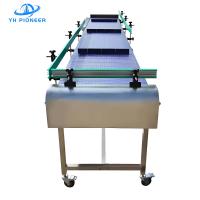 Buy cheap Adjustable Speed Flat Top Modular Belt Conveyor SS304 Carbon Steel Coated Frame product
