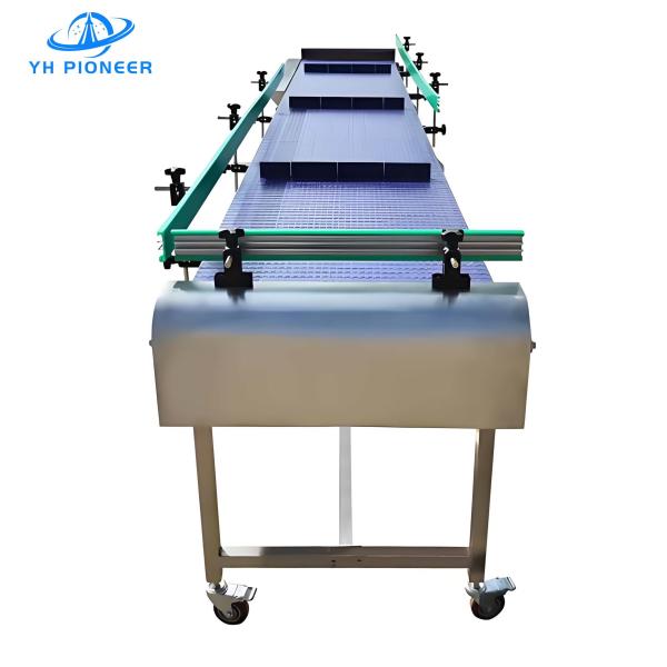 Buy cheap Adjustable Speed Flat Top Modular Belt Conveyor SS304 Carbon Steel Coated Frame from wholesalers