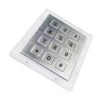 Panel Mount Rugged Metal Numeric Keypad With 12 Short Travel Keys