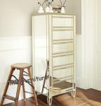 7 Drawers Mirrored Bedroom Chest Furniture Beveled Mirror Wooden Body