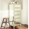 Buy cheap 7 Drawers Mirrored Bedroom Chest Furniture Beveled Mirror Wooden Body from wholesalers