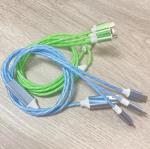 Hot sale factory price 3 in 1 USB cable to light up at night and date transfer