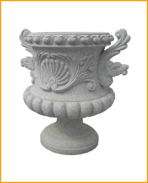 Buy cheap Garden Stone Flower Pot, Stone Carved Planter, Marble Granite Flower Pot (YKFP-23) from wholesalers