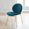 Buy cheap Modern round back velvet upholstery dining chair for home restaurant from wholesalers