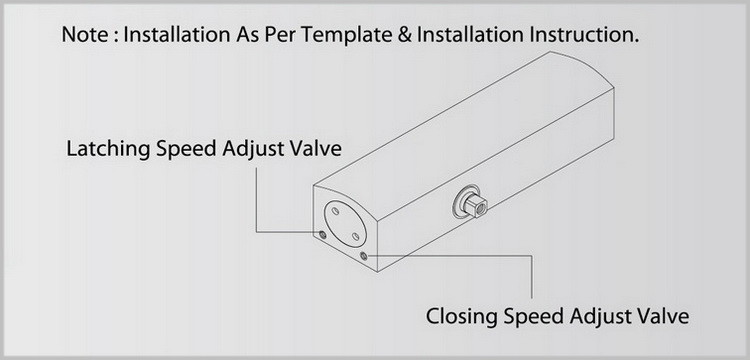 Fire Rated Surface Mounted Eurospec Door Closer D903 for Door Width 950mm
