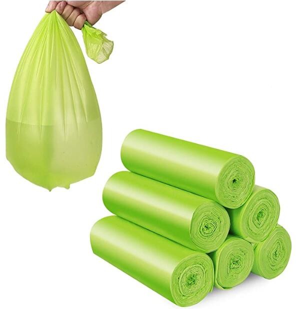 Biodegradable & Compostable Transparent Poly Flat Bags On Roll With Paper Core For Supermarket, Food Waste Caddy Liner