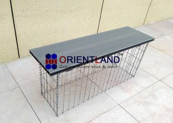 Buy cheap Garden Wire Box Stone Box Teak WPC 3.5mm Gabion Bench Seat from wholesalers