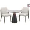 Buy cheap Leather / Fabric Seat Wood Restaurant Chair Curved Backrest With Gold Hardware from wholesalers
