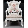 Buy cheap ISO9001 Antique High Back Upholstered Chairs Champagne Velvet Snuggle Chair from wholesalers