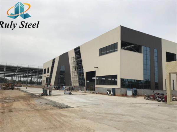 Buy cheap Prefabricated Multi Storey Steel Frame Construction With Crane from wholesalers